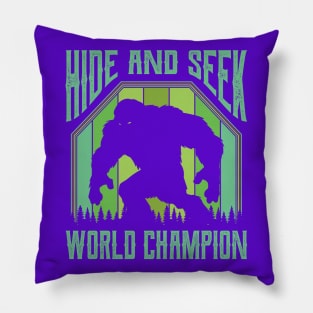 Bigfoot Hide and Seek World Champion Sasquatch Pillow