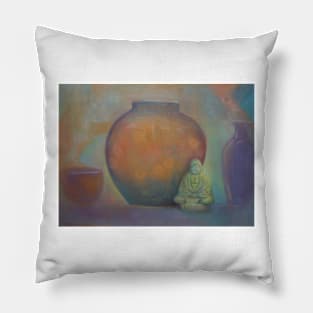 still life with buddha Pillow