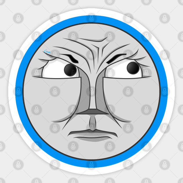 Gordon Angry Face Thomas And Friends Sticker Teepublic