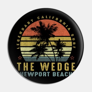 The Wedge Newport Beach Retro Palm Sunset - Beach Gift idea Pin