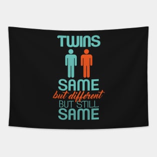 Twins same but different Tapestry