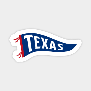 Texas Pennant - White Magnet