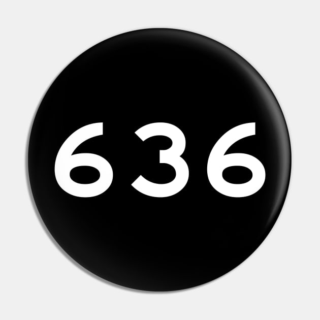 636 Area Code Pin by Arch City Tees