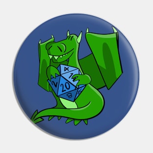 Dragon with D20 Pin