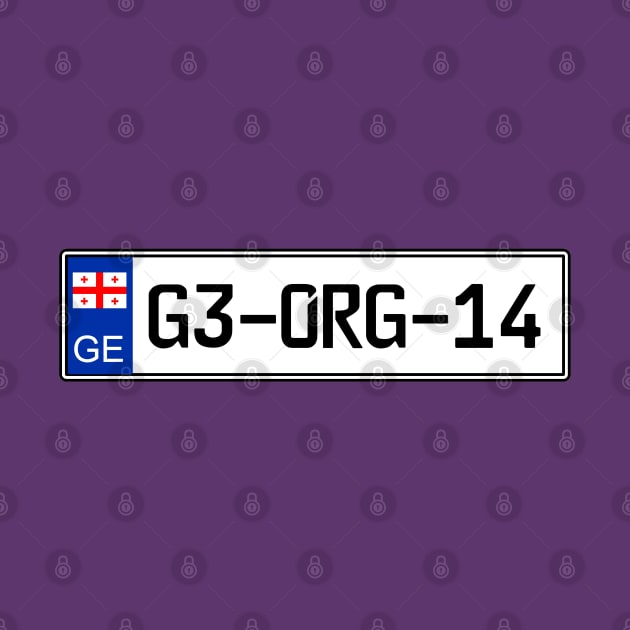 Georgia (country) car license plate by Travellers