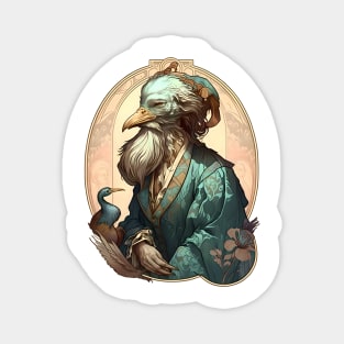 Art Nouveau Bearded Dodo Professor Magnet