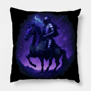 "Warrior of the Night: A Magical Warrior Embracing Splendor" Pillow