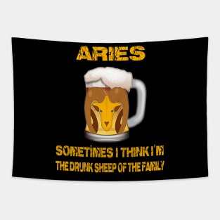 Funny zodiac signs design Aries Tapestry