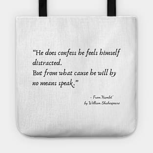 A Quote from "Hamlet" by William Shakespeare Tote