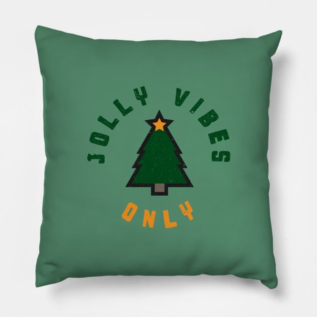 Jolly Vibes Only Pillow by Commykaze