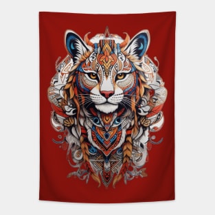 Tribal Mountain Lion Two Tapestry