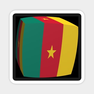 Cameroon Flag cubed. Magnet