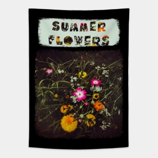 Summer Flowers in a Field Tapestry