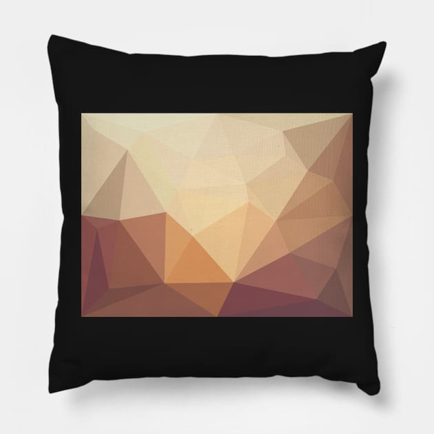 Rust Brown Triangles Pillow by greenoriginals