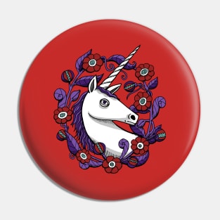 Purple Unicorn Garden Pin