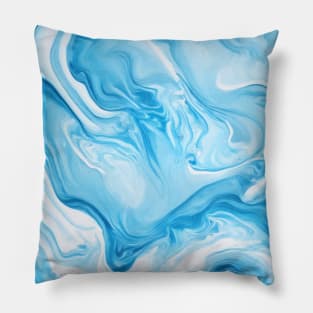 SKY BLUE LIQUID MARBLE DESIGN, IPHONE CASE AND MORE Pillow