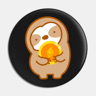 Cute ETH Cryptocurrency Sloth Pin