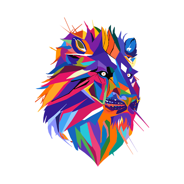 Lion animal pop art by CANDD ART