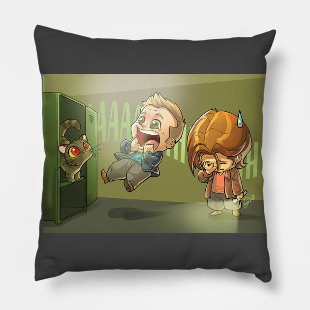 Scared Dean Pillow by GioGui