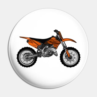 Dirt bike off-road motorcycle / motocross cartoon Pin