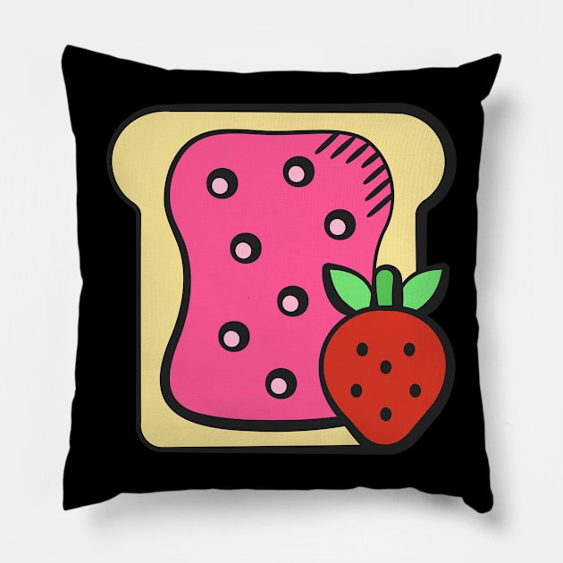 Strawberry Jam Bread Pillow by Teravitha