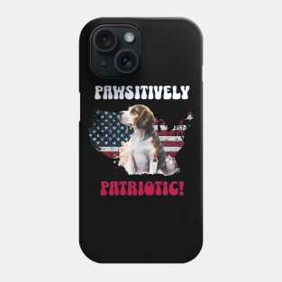 4th of July Independence Day Patriotic Beagle Funny Design for Dog Lovers Phone Case