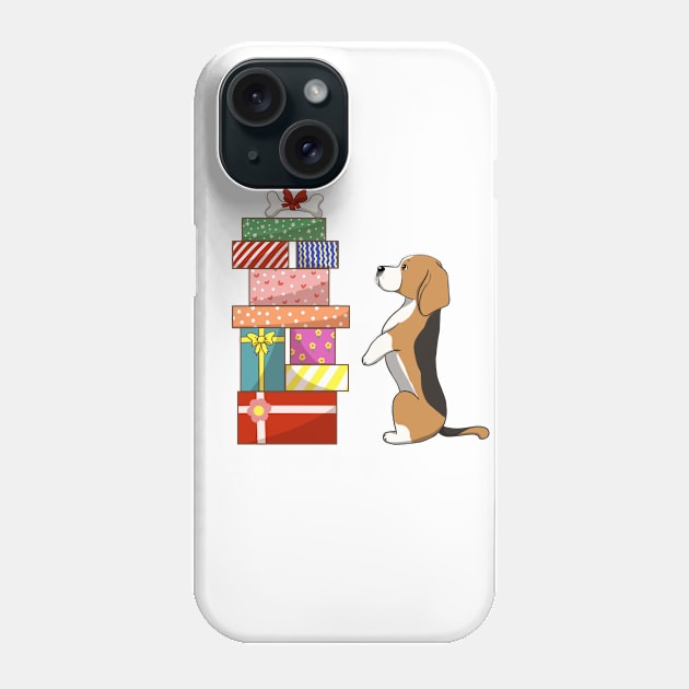 Funny Basset Hound Bone Gift Christmas Phone Case by blacklines