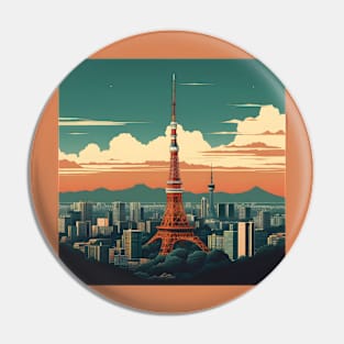 Vintage retro Tokyo Pin