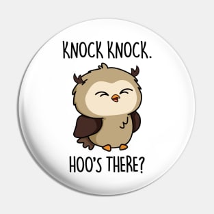 Hoos There Cute Owl Pun Pin