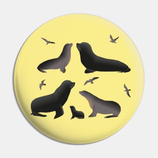 Sea lions family Pin