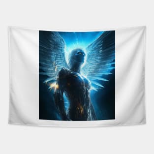 Funny Sayings Guardian Tech Angel Graphic Humor Original Artwork Silly Gift Idea Tapestry