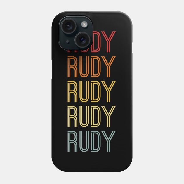 Rudy Name Vintage Retro Pattern Phone Case by CoolDesignsDz