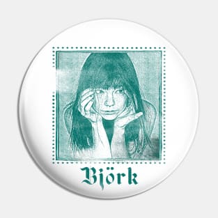 Björk / Vintage Style Aesthetic Fan Art Design Pin