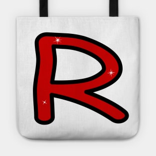 Letter R. Name with letter R. Personalized gift. Abbreviation. Abbreviation. Lettering Tote