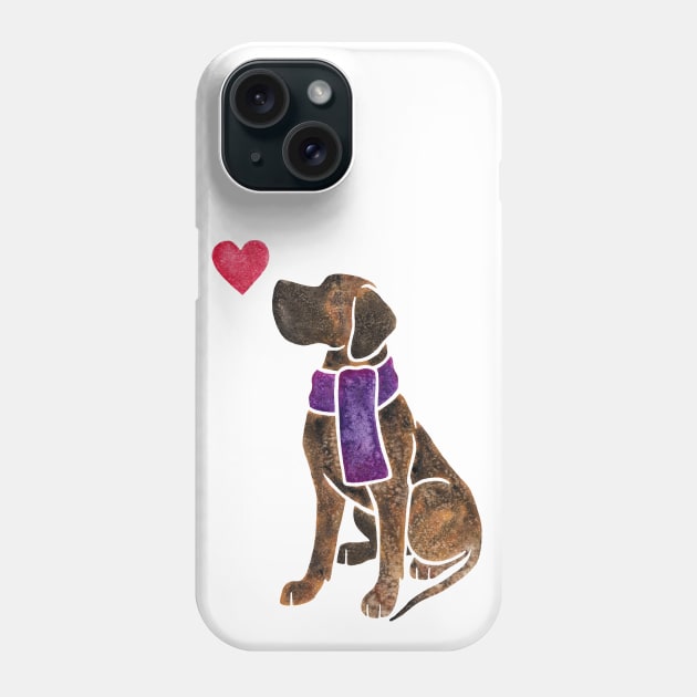 Watercolour Great Dane Phone Case by animalartbyjess