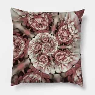 Shabby Chic Vintage Roses Pink Pillow