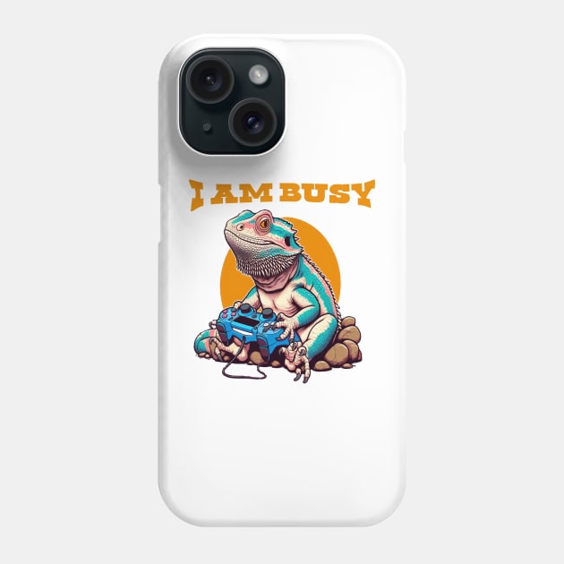 Iguana Dragon Dad Video Game Phone Case by fantastic-designs