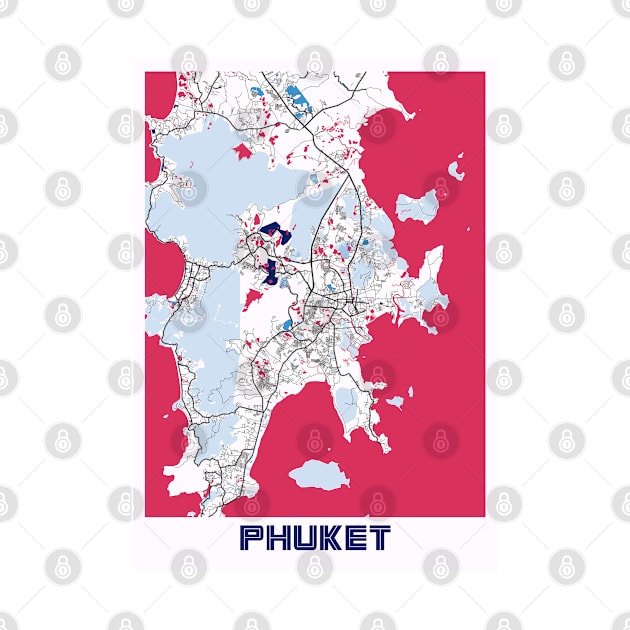 Phuket - Thailand MilkTea City Map by tienstencil