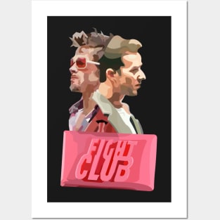 Fight Club Brad Pitt Minimalist Movie Poster – Aesthetic Wall Decor