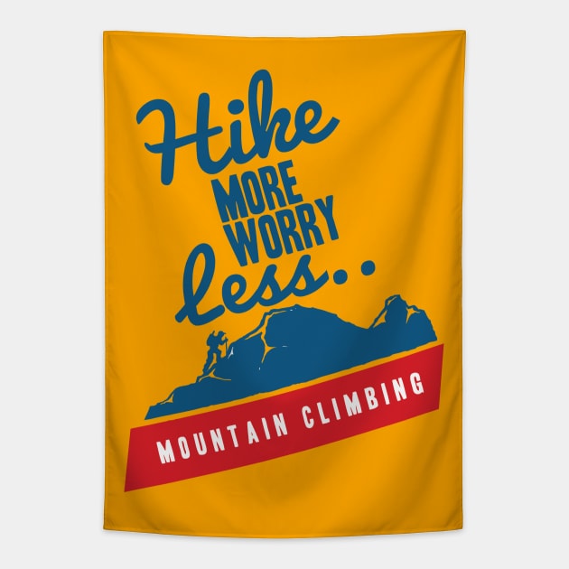 hike more worry less Tapestry by Conqcreate Design