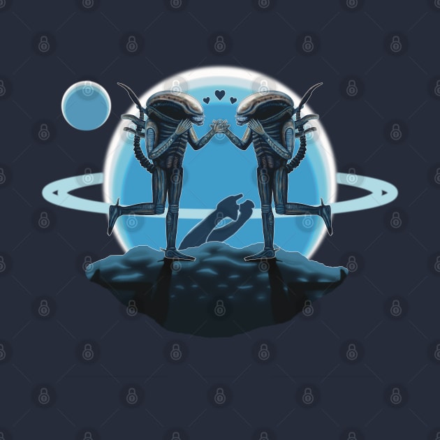 Dancing Xenos In Love by SPACE ART & NATURE SHIRTS 