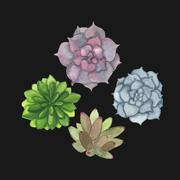 Succulents by WoodlandElm