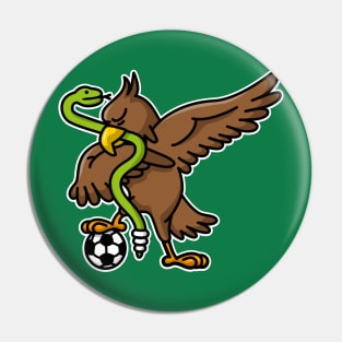 Dabbing dab Mexican Eagle snake soccer football Pin