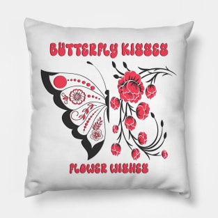 Flowers Wishes Butterfly Wings Best Gift For Mothers day Pillow