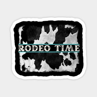 Rodeo Time Cowhide Print Magnet