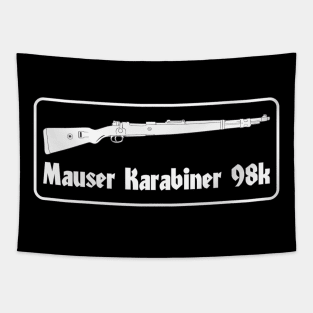 German Mauser 98k carbine in white frame Tapestry