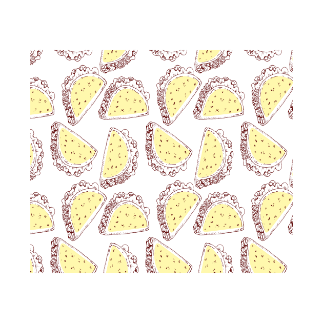 Food Lover Taco Pattern by Kelleh Co. 