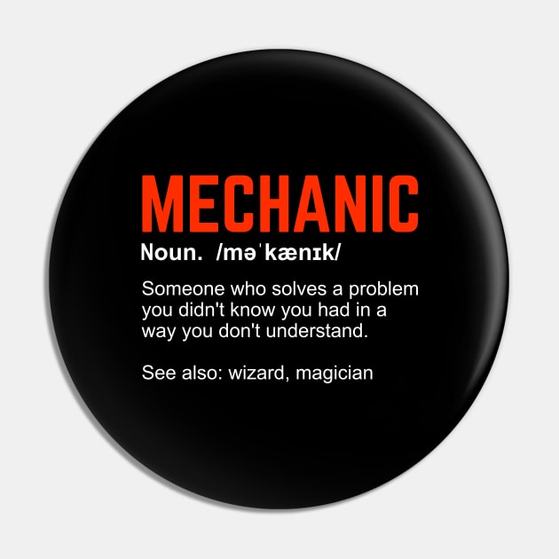 Car Diesel Mechanic Definition Gift Pin by Dolde08