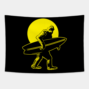 Bigfoot Surfer Tapestry