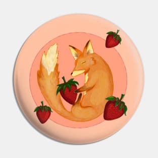 Strawberry Fox Pin
